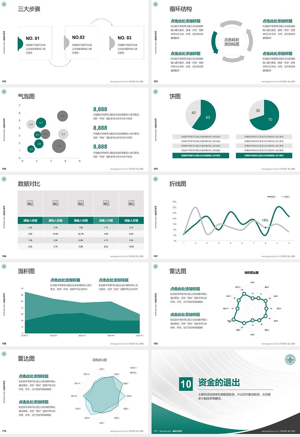 温州科技职业学院专用全国大学生互联网+创新创业大赛计划书/路演/网评PPT模板16:9格式幻灯片预览图12