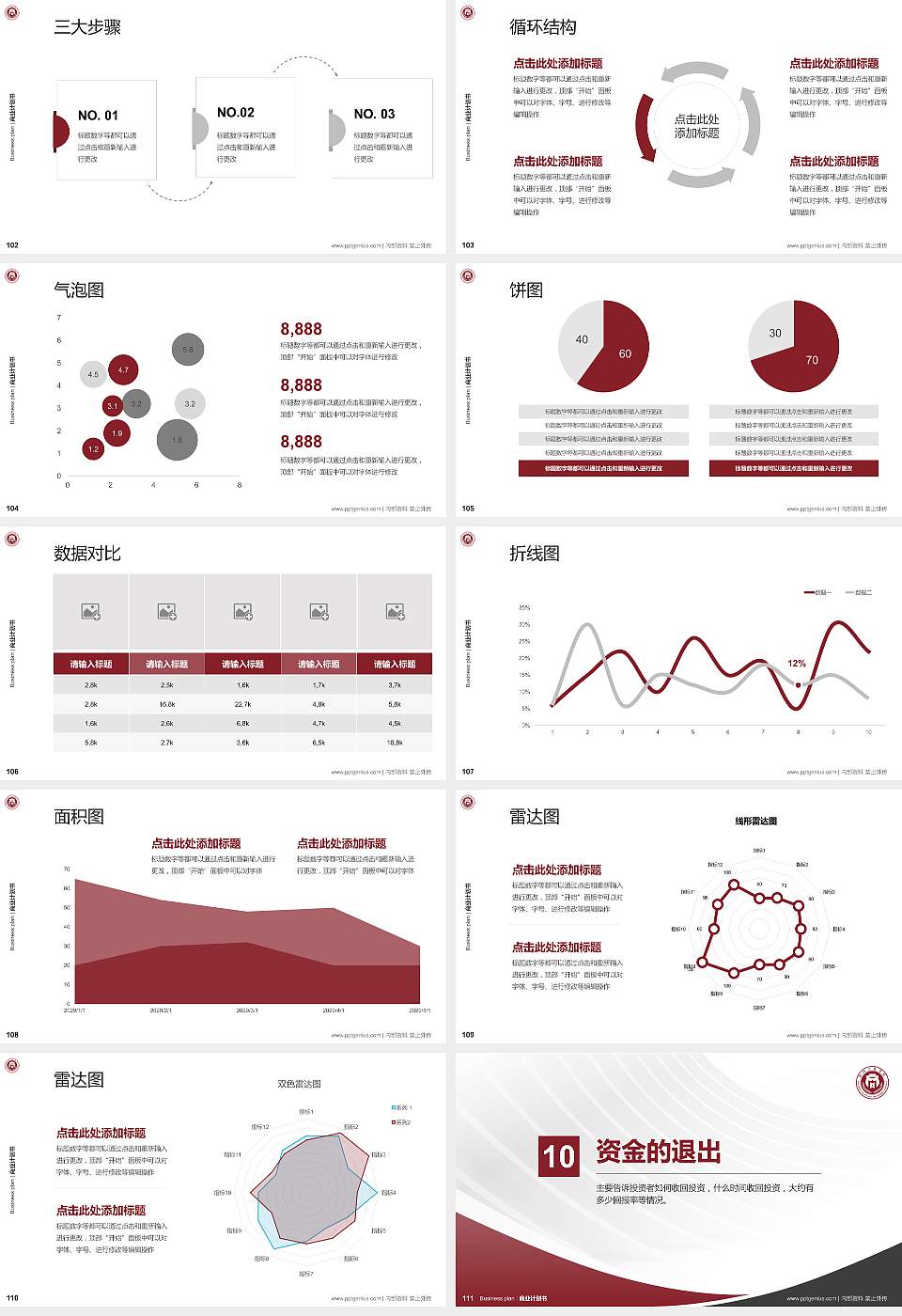 郑州工商学院专用全国大学生互联网+创新创业大赛计划书/路演/网评PPT模板16:9格式幻灯片预览图12