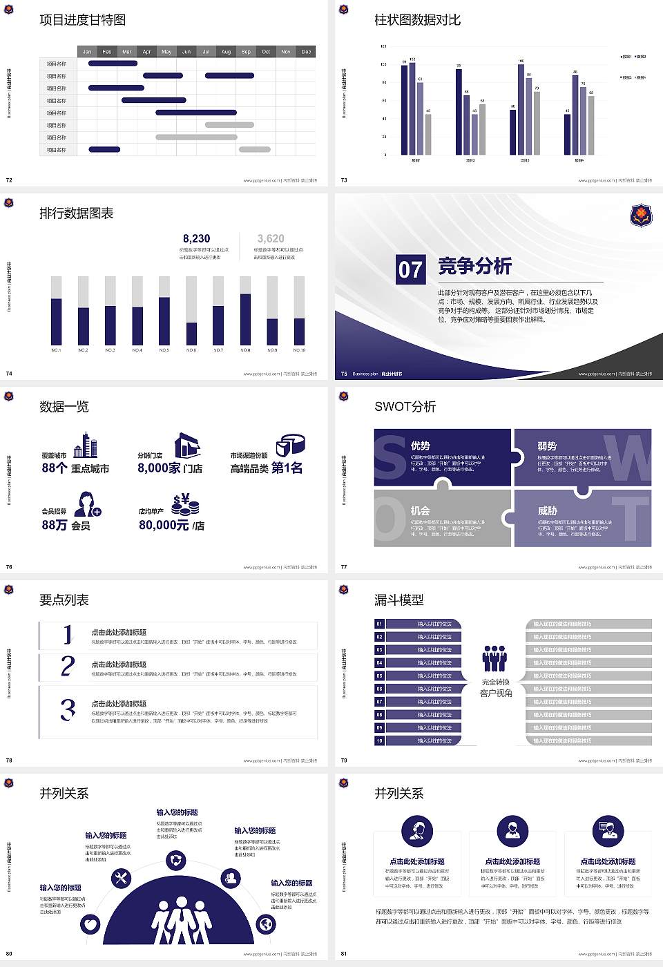 武汉学院专用全国大学生互联网+创新创业大赛计划书/路演/网评PPT模板16:9格式幻灯片预览图9