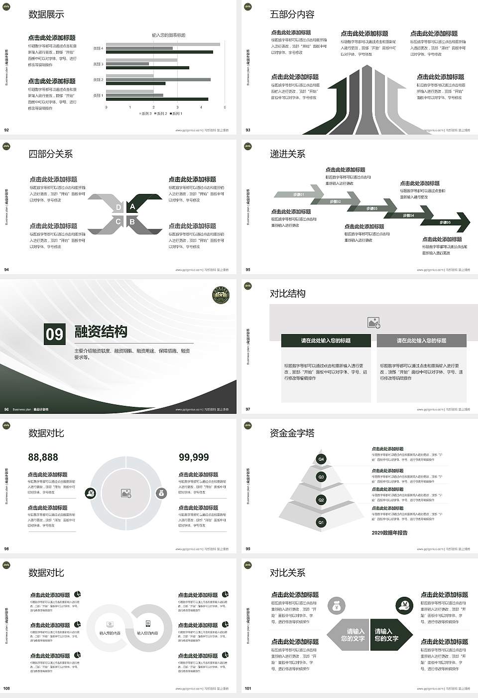 陆军勤务学院专用全国大学生互联网+创新创业大赛计划书/路演/网评PPT模板16:9格式幻灯片预览图11
