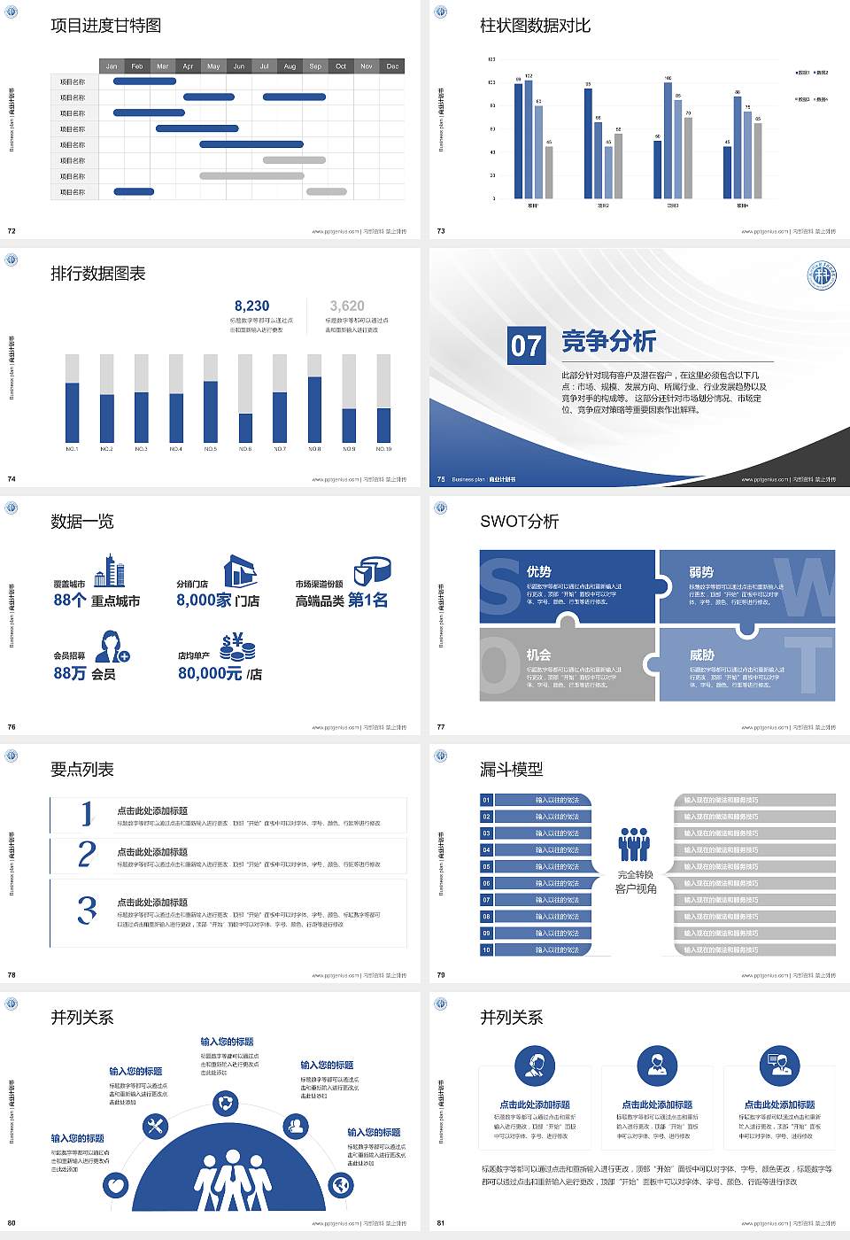 杭州科技职业技术学院专用全国大学生互联网+创新创业大赛计划书/路演/网评PPT模板16:9格式幻灯片预览图9
