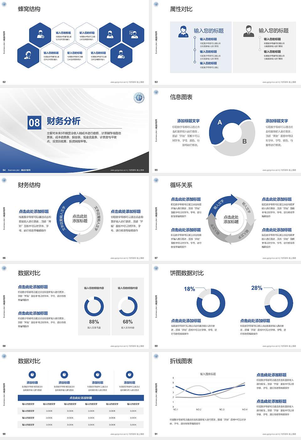 杭州科技职业技术学院专用全国大学生互联网+创新创业大赛计划书/路演/网评PPT模板16:9格式幻灯片预览图10