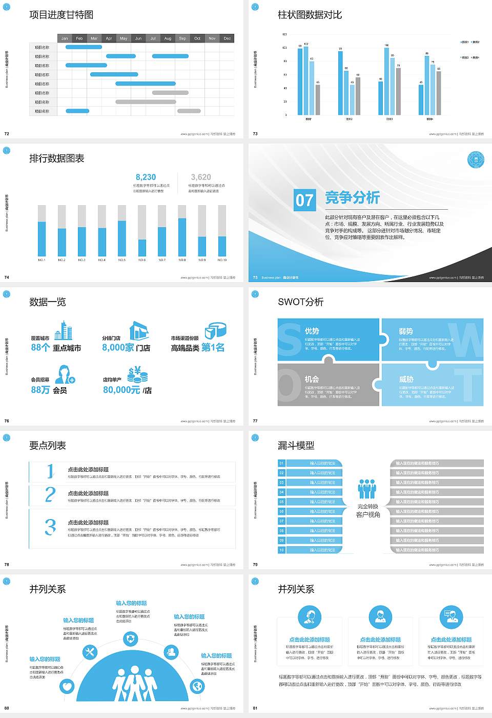 冀中职业学院专用全国大学生互联网+创新创业大赛计划书/路演/网评PPT模板16:9格式幻灯片预览图9
