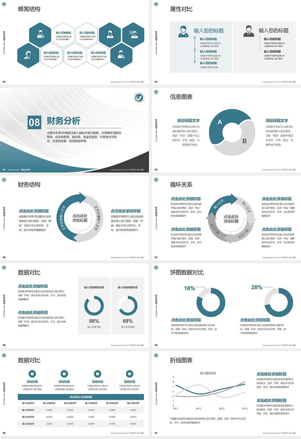湖北经济学院专用全国大学生互联网+创新创业大赛计划书/路演/网评PPT模板16:9格式幻灯片预览图10