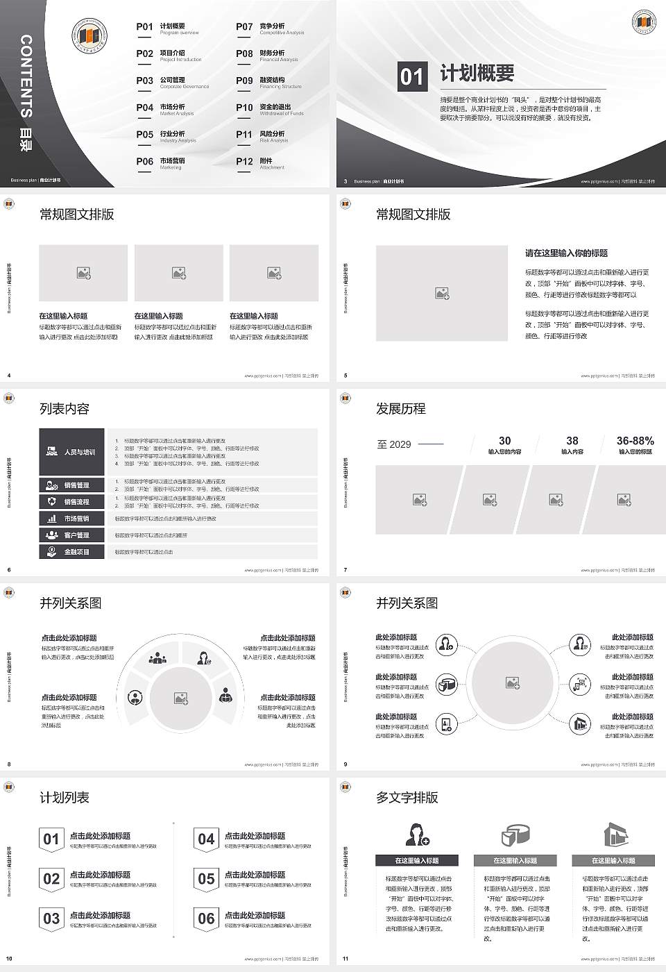 宁波城市职业技术学院专用全国大学生互联网+创新创业大赛计划书/路演/网评PPT模板16:9格式幻灯片预览图2