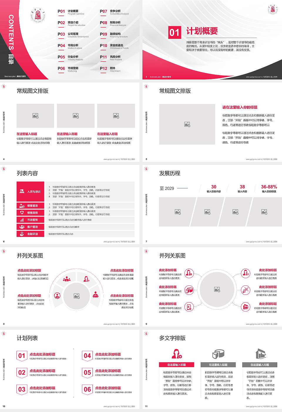 定西师范高等专科学校专用全国大学生互联网+创新创业大赛计划书/路演/网评PPT模板16:9格式幻灯片预览图2