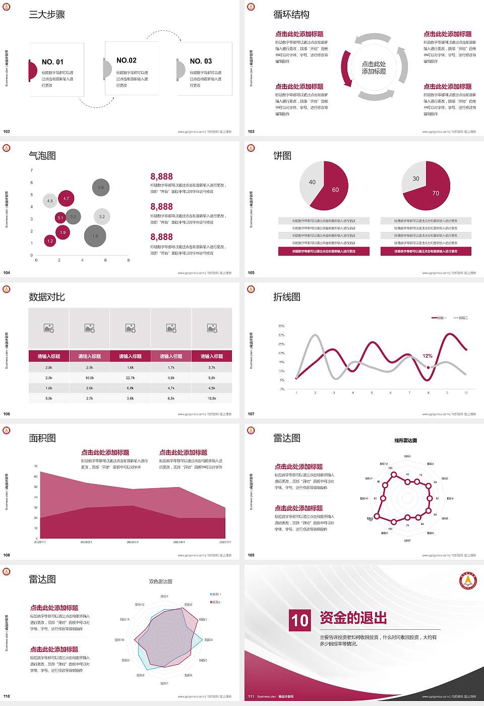 燕京理工学院专用全国大学生互联网+创新创业大赛计划书/路演/网评PPT模板16:9格式幻灯片预览图12