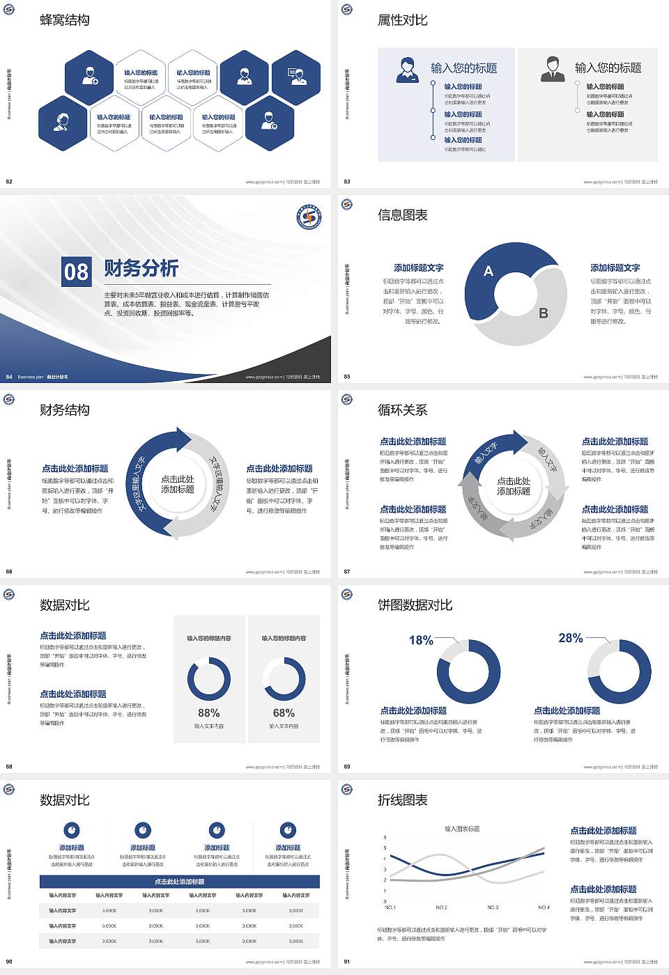 长沙理工大学城南学院专用全国大学生互联网+创新创业大赛计划书/路演/网评PPT模板16:9格式幻灯片预览图10