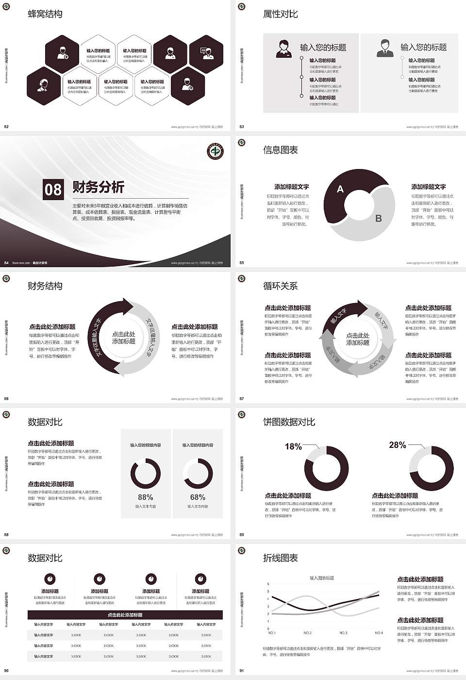 中南林业科技大学专用全国大学生互联网+创新创业大赛计划书/路演/网评PPT模板16:9格式幻灯片预览图10