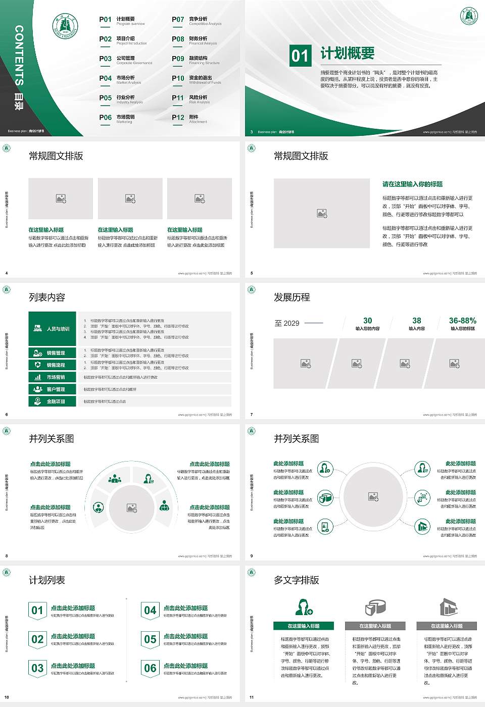 湖北大学知行学院专用全国大学生互联网+创新创业大赛计划书/路演/网评PPT模板16:9格式幻灯片预览图2
