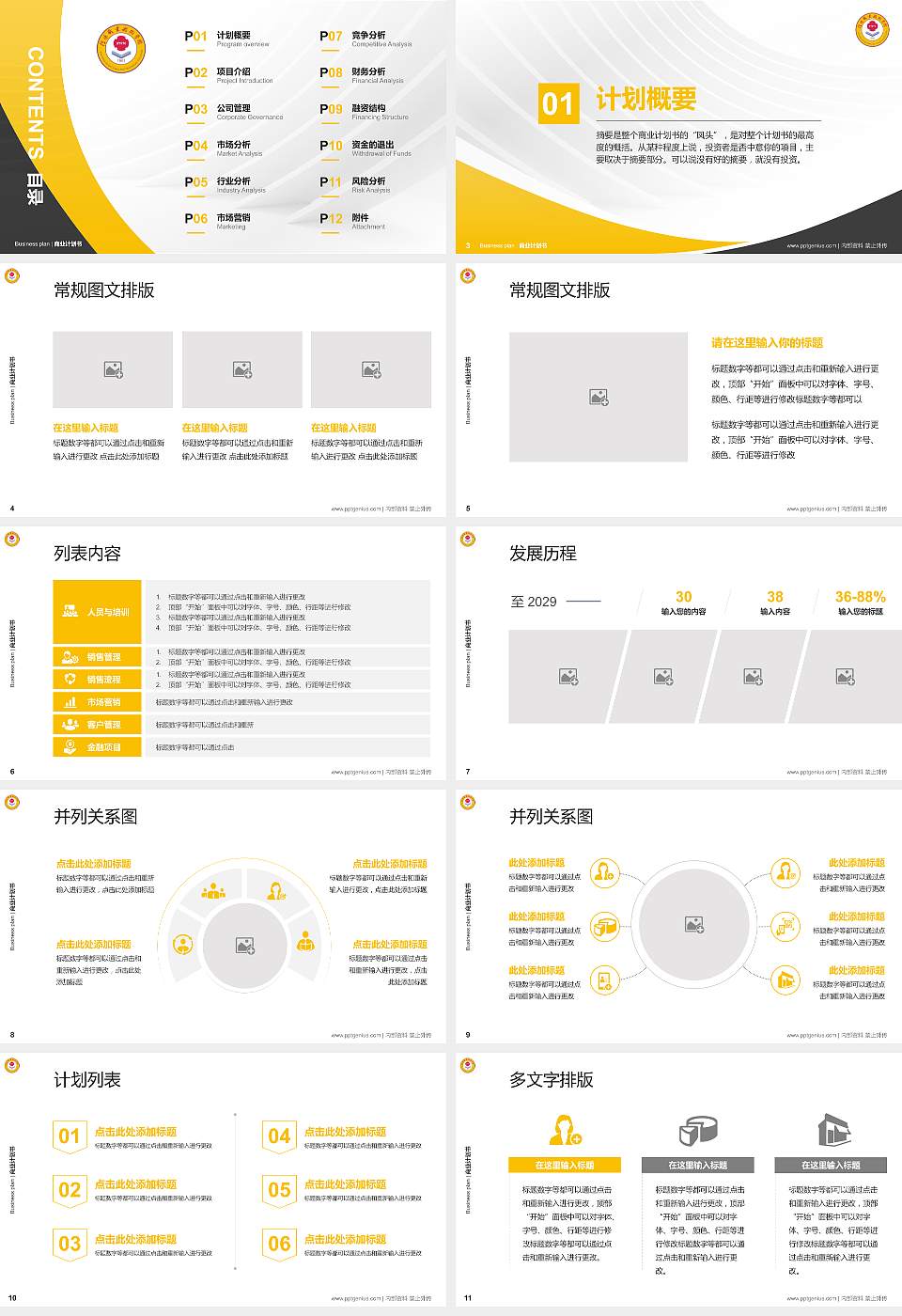 信阳职业技术学院专用全国大学生互联网+创新创业大赛计划书/路演/网评PPT模板16:9格式幻灯片预览图2