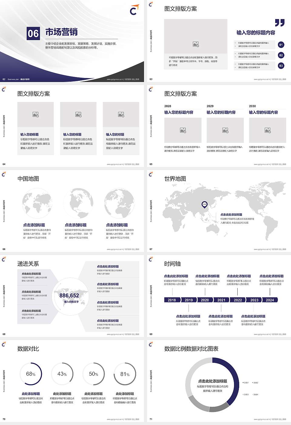 香港专业进修学校专用全国大学生互联网+创新创业大赛计划书/路演/网评PPT模板16:9格式幻灯片预览图8