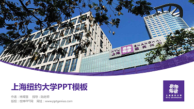 上海纽约大学毕业论文答辩PPT模板下载