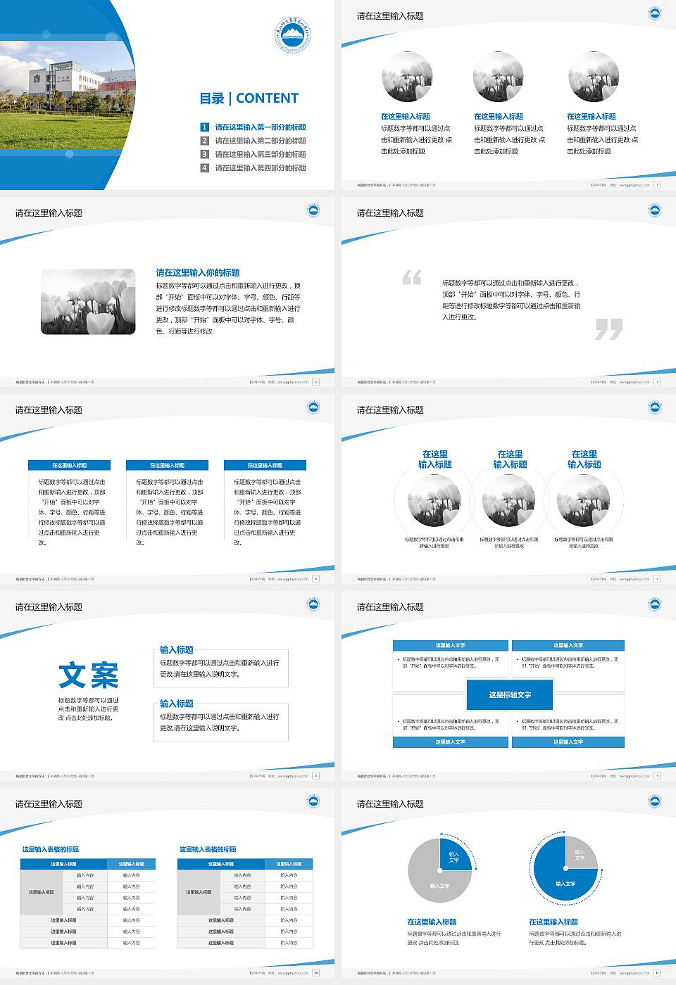 丽江师范高等专科学校毕业论文答辩PPT模板下载16:9格式幻灯片预览图2