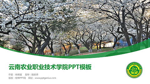 云南农业职业技术学院毕业论文答辩PPT模板下载