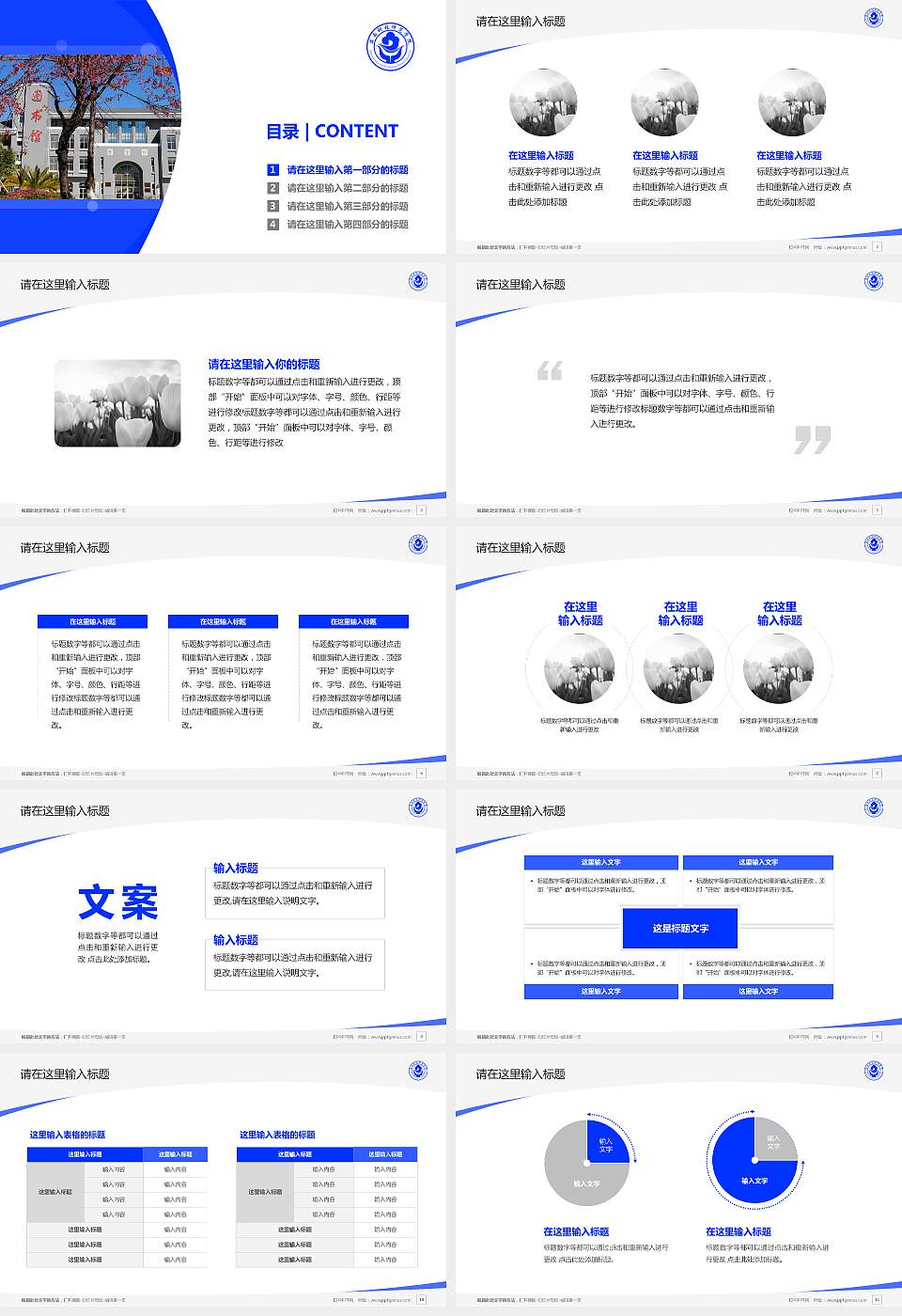 滇西科技师范学院毕业论文答辩PPT模板下载16:9格式幻灯片预览图2