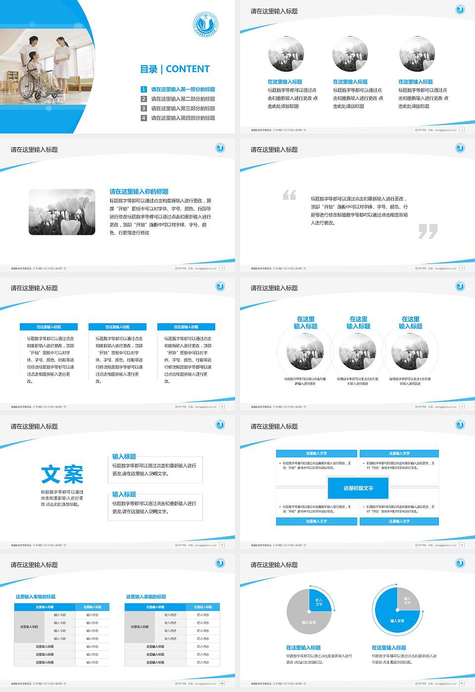 上海健康职业技术学院毕业论文答辩PPT模板下载16:9格式幻灯片预览图2