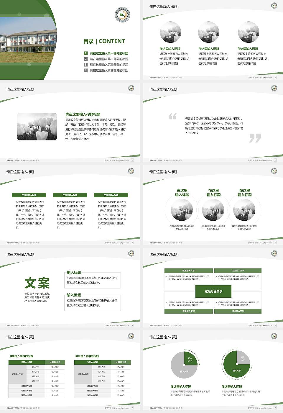 大理农林职业技术学院毕业论文答辩PPT模板下载16:9格式幻灯片预览图2