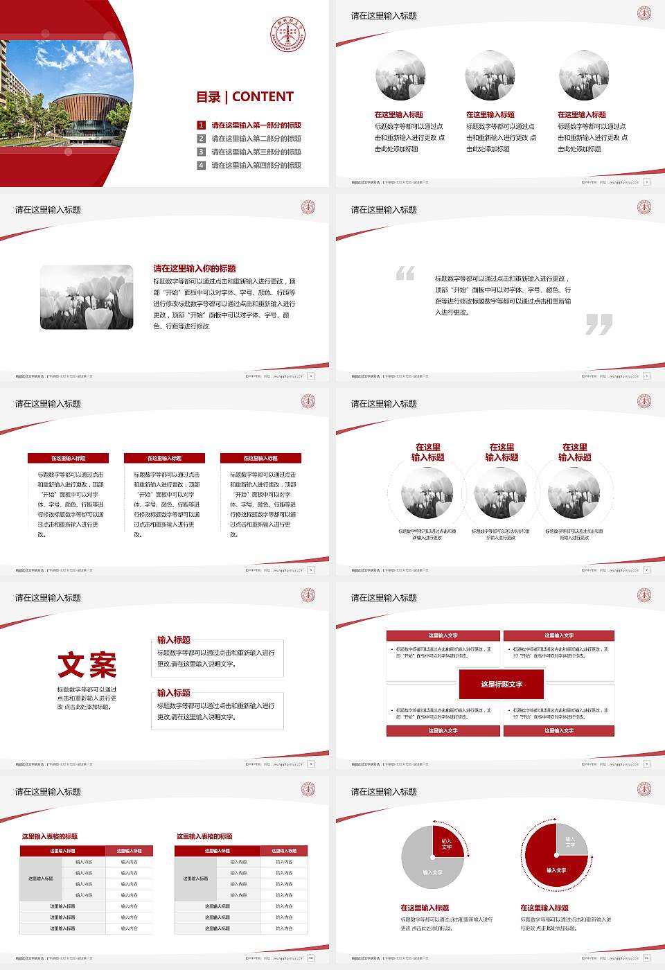 上海科技大学毕业论文答辩PPT模板下载16:9格式幻灯片预览图2