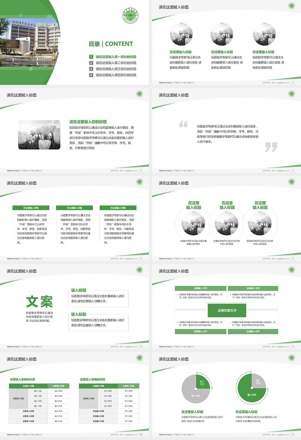 北京青年政治学院毕业论文答辩PPT模板下载16:9格式幻灯片预览图2