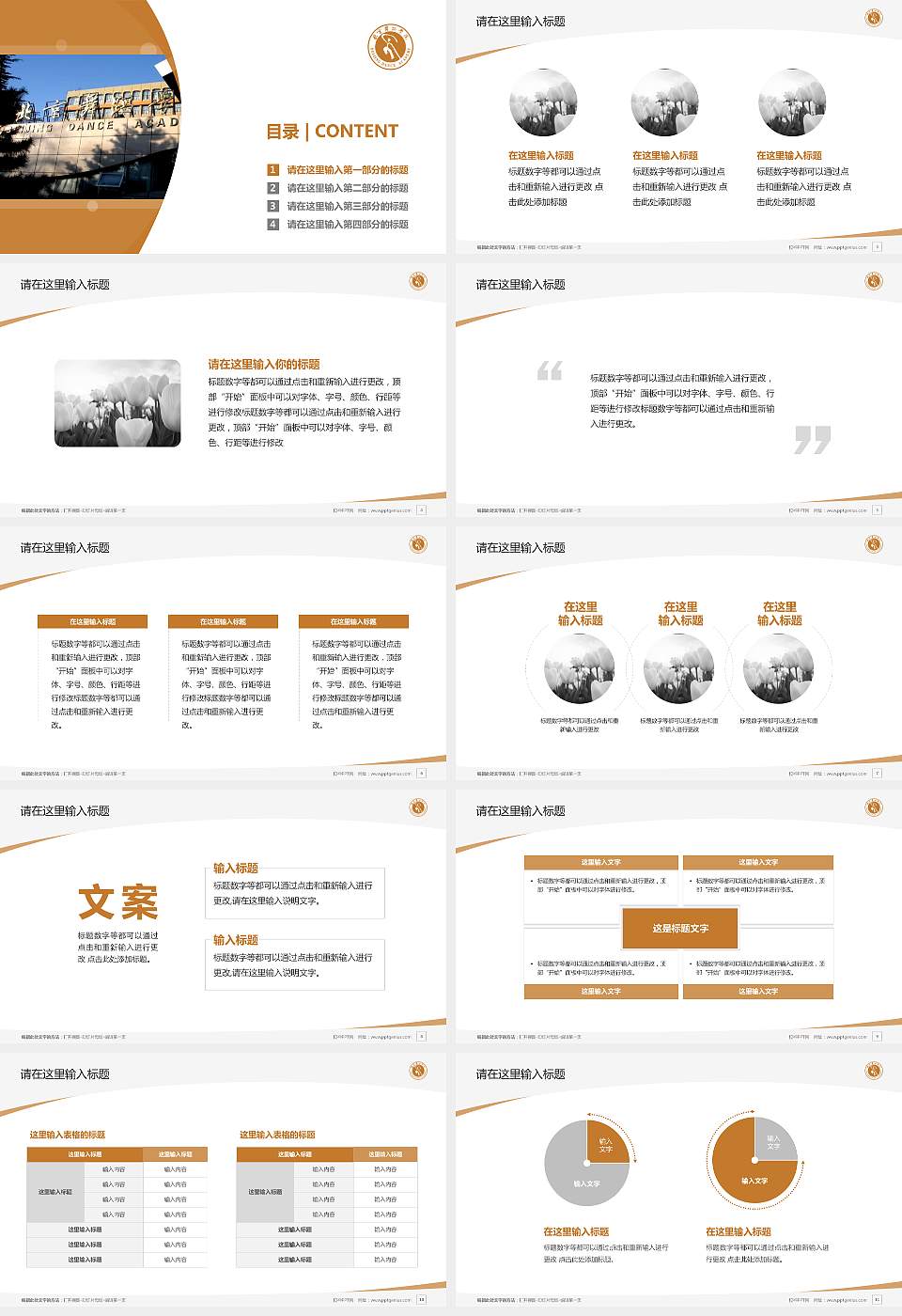 北京舞蹈学院毕业论文答辩PPT模板下载16:9格式幻灯片预览图2