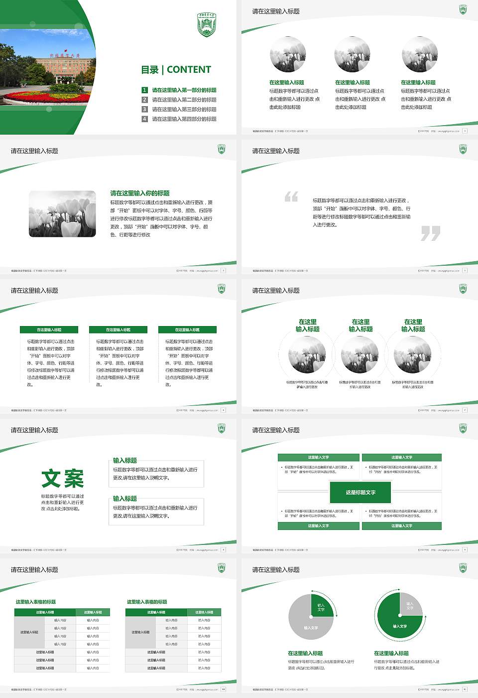 中国农业大学毕业论文答辩PPT模板下载16:9格式幻灯片预览图2