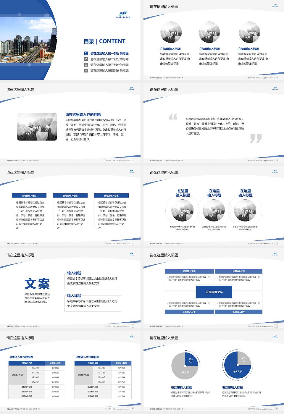 北京信息职业技术学院毕业论文答辩PPT模板下载16:9格式幻灯片预览图2