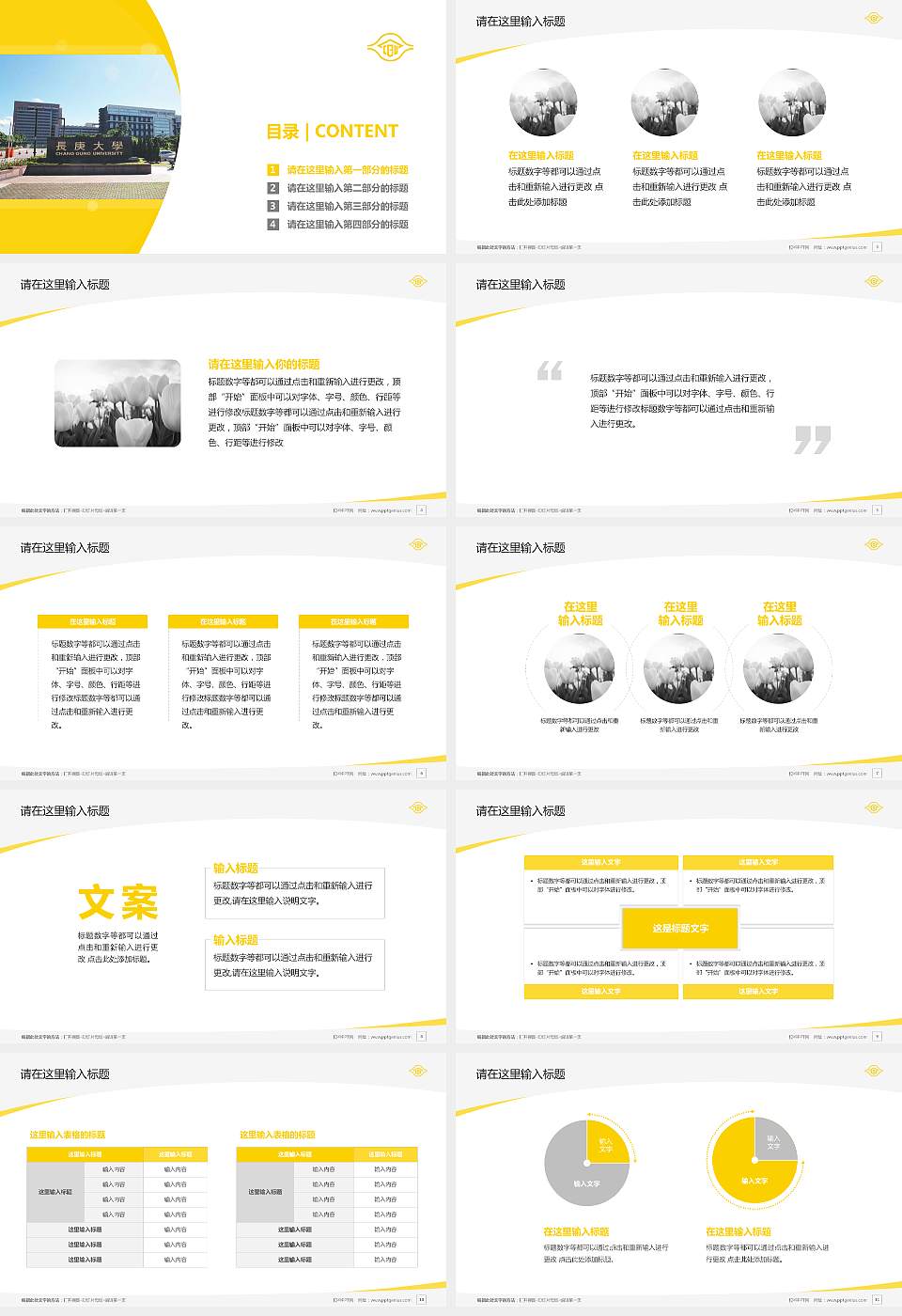 台湾长庚大学毕业论文答辩PPT模板下载16:9格式幻灯片预览图2