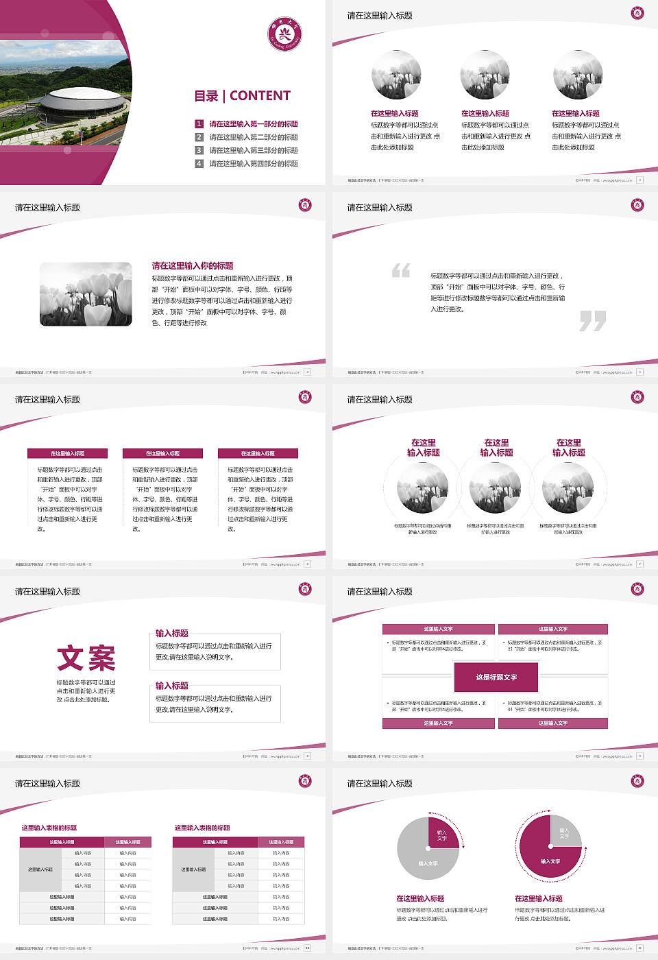 台湾佛光大学毕业论文答辩PPT模板下载16:9格式幻灯片预览图2