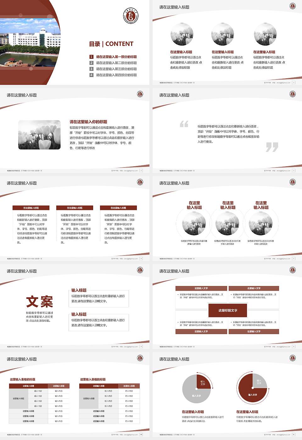 长春师范大学毕业论文答辩PPT模板下载16:9格式幻灯片预览图2