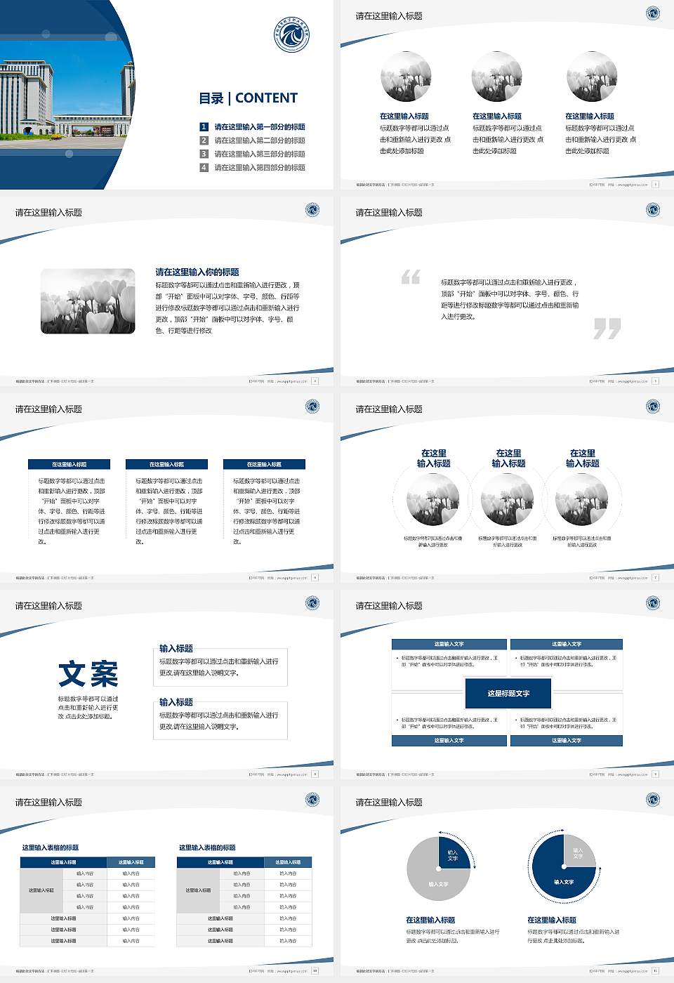 吉林通用航空职业技术学院毕业论文答辩PPT模板下载16:9格式幻灯片预览图2