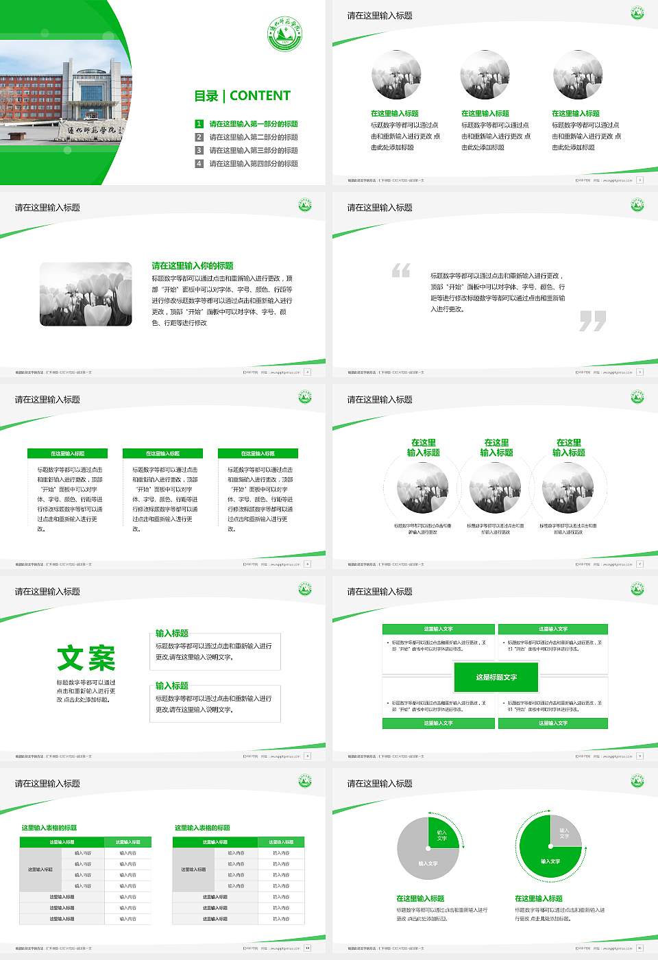 通化师范学院毕业论文答辩PPT模板下载16:9格式幻灯片预览图2