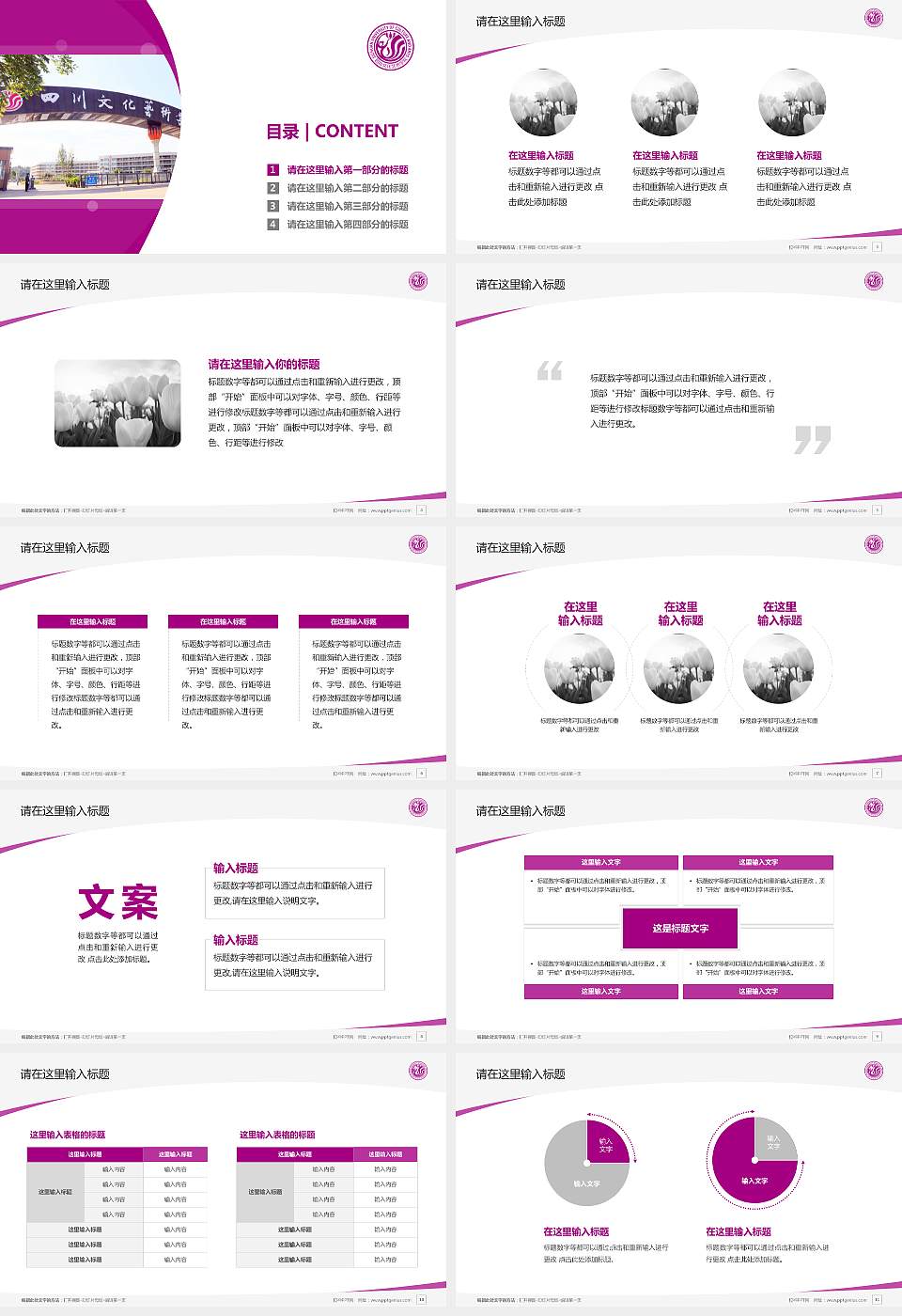 四川文化艺术学院毕业论文答辩PPT模板下载16:9格式幻灯片预览图2