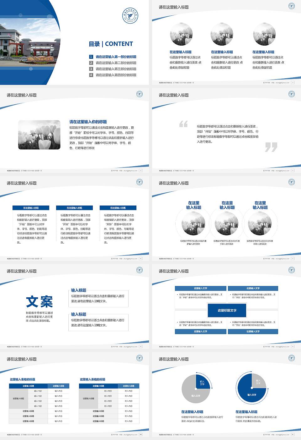 雅安职业技术学院毕业论文答辩PPT模板下载16:9格式幻灯片预览图2
