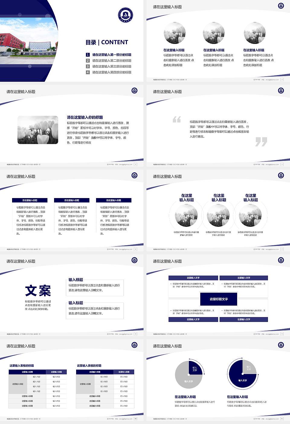 绵阳城市学院毕业论文答辩PPT模板下载16:9格式幻灯片预览图2