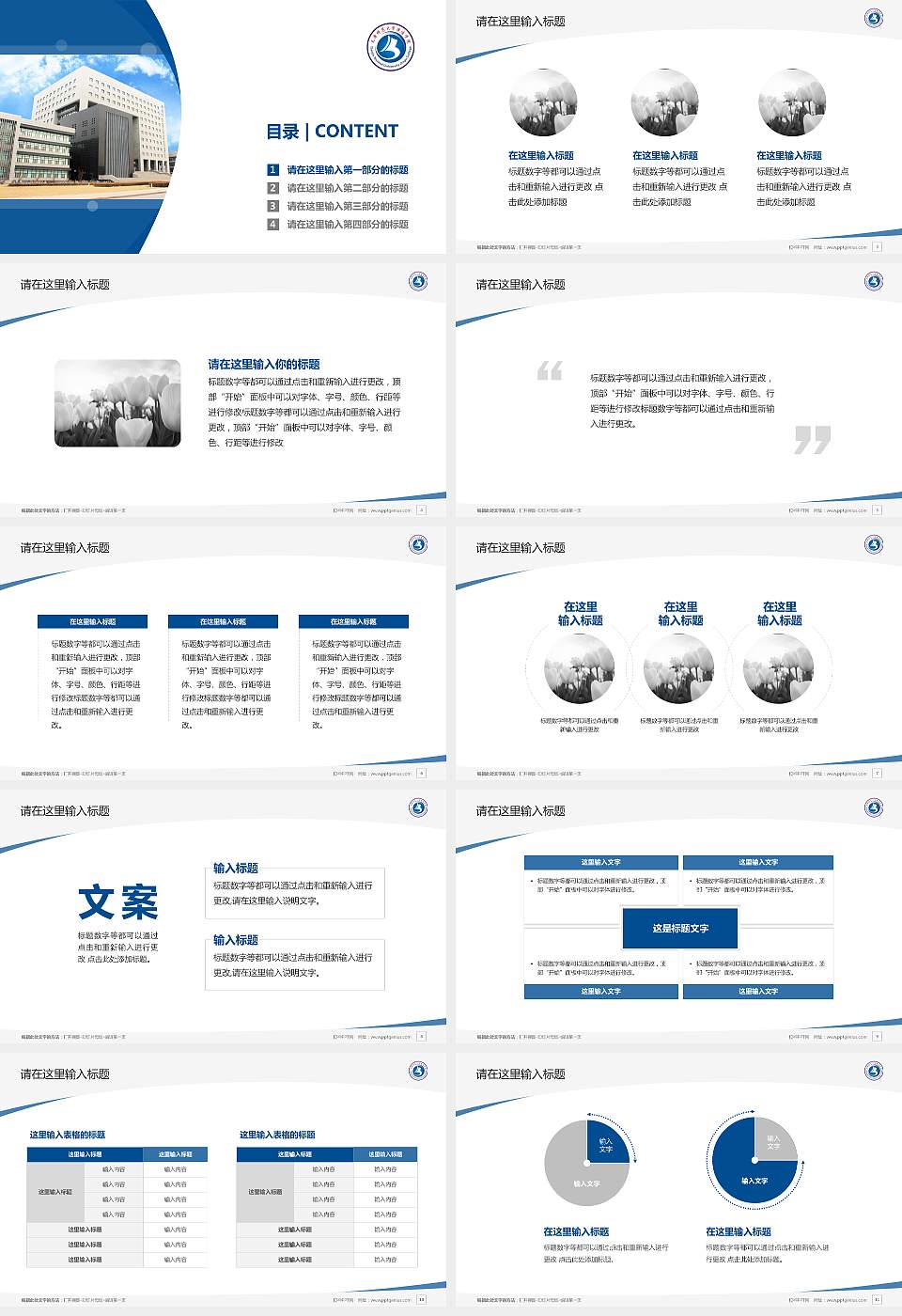 天津师范大学津沽学院毕业论文答辩PPT模板下载16:9格式幻灯片预览图2