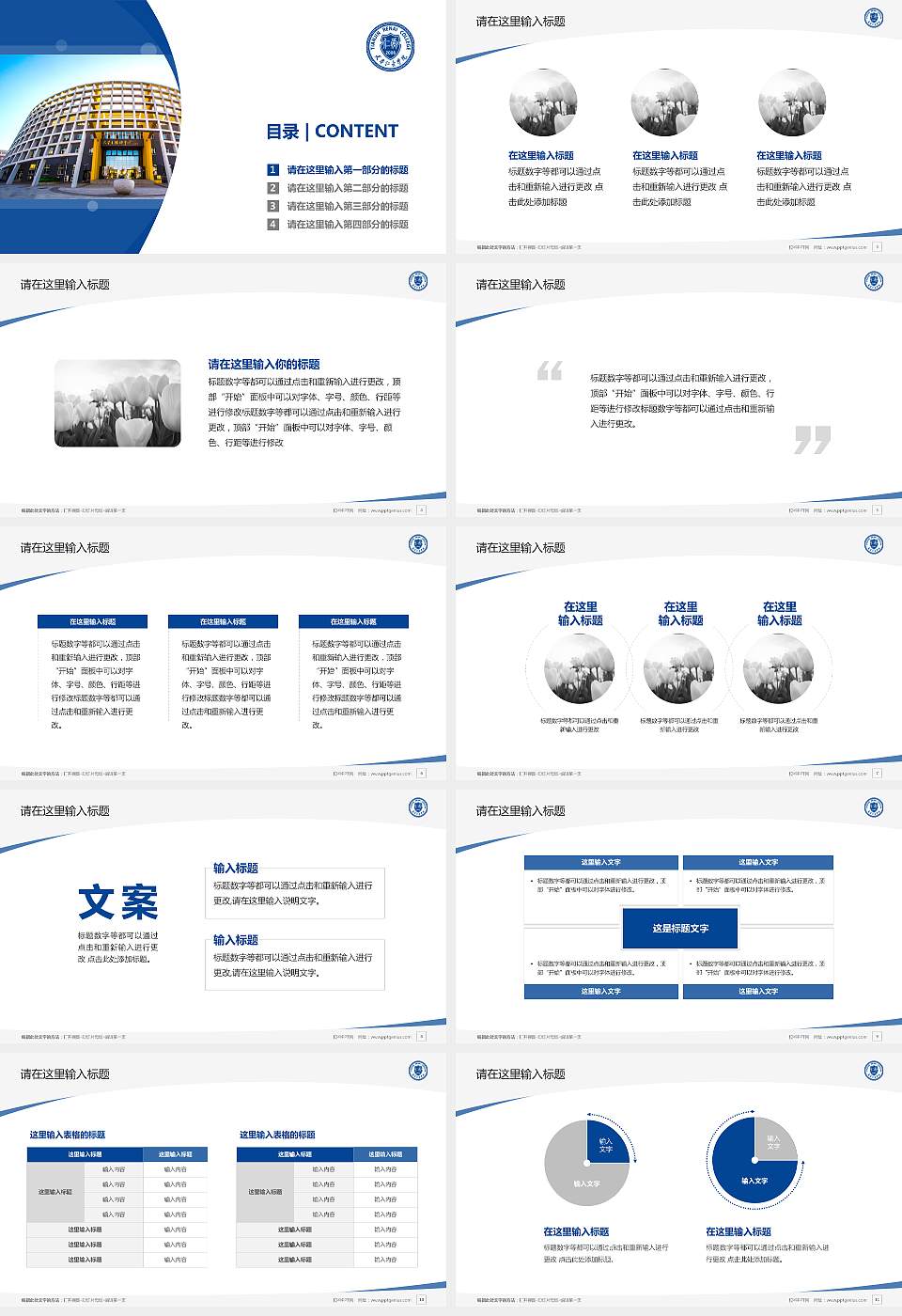 天津仁爱学院毕业论文答辩PPT模板下载16:9格式幻灯片预览图2