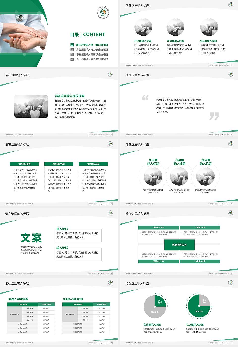 天津中医药大学毕业论文答辩PPT模板下载16:9格式幻灯片预览图2