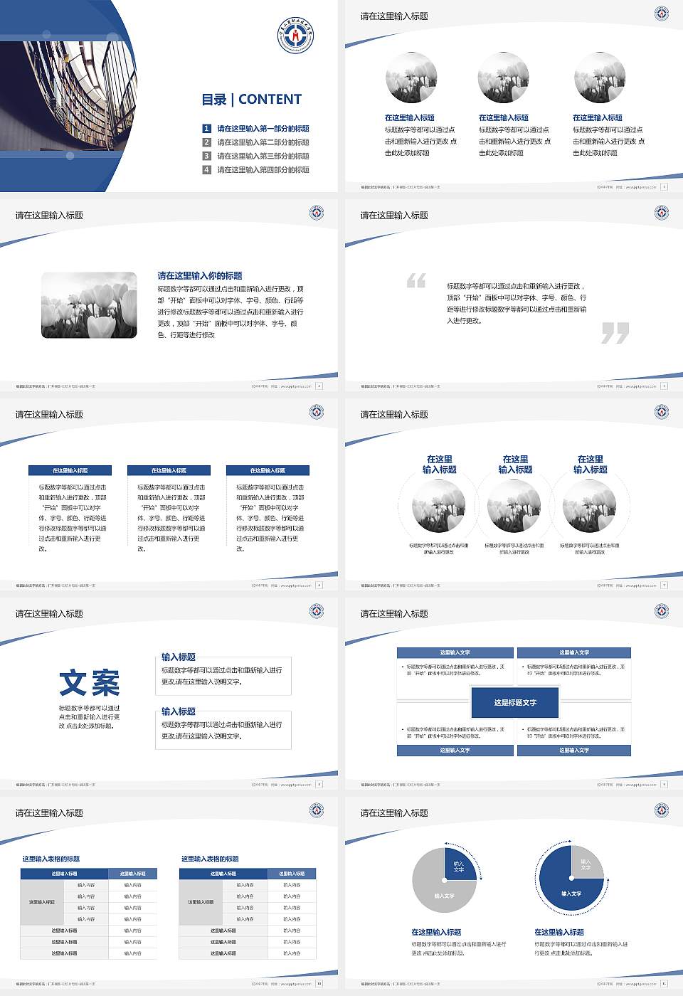宁夏工商职业技术学院毕业论文答辩PPT模板下载16:9格式幻灯片预览图2
