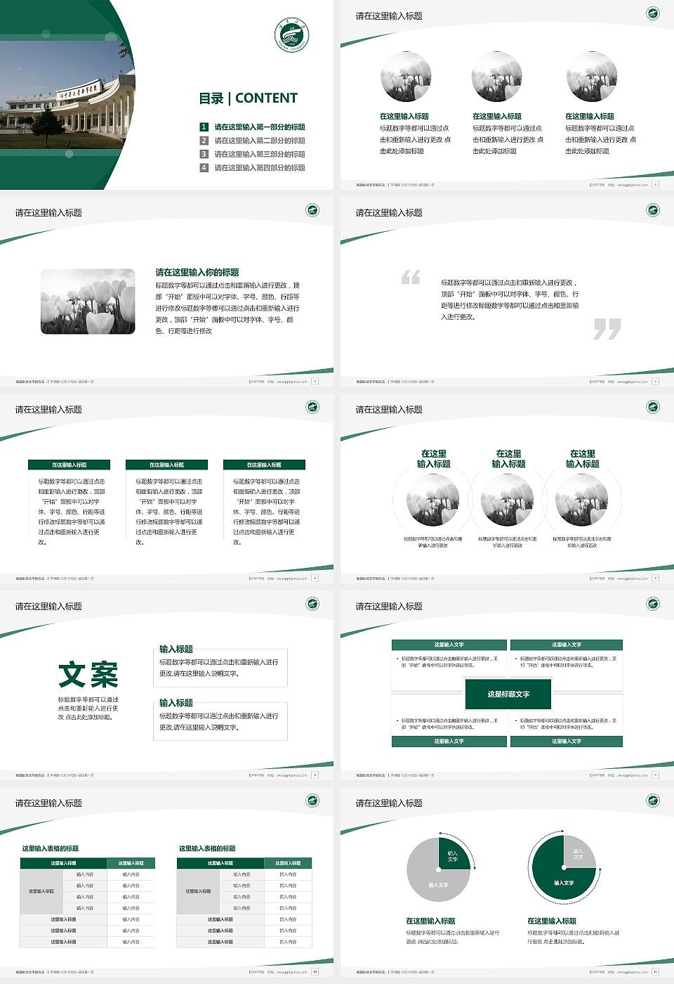 宁夏大学新华学院毕业论文答辩PPT模板下载16:9格式幻灯片预览图2