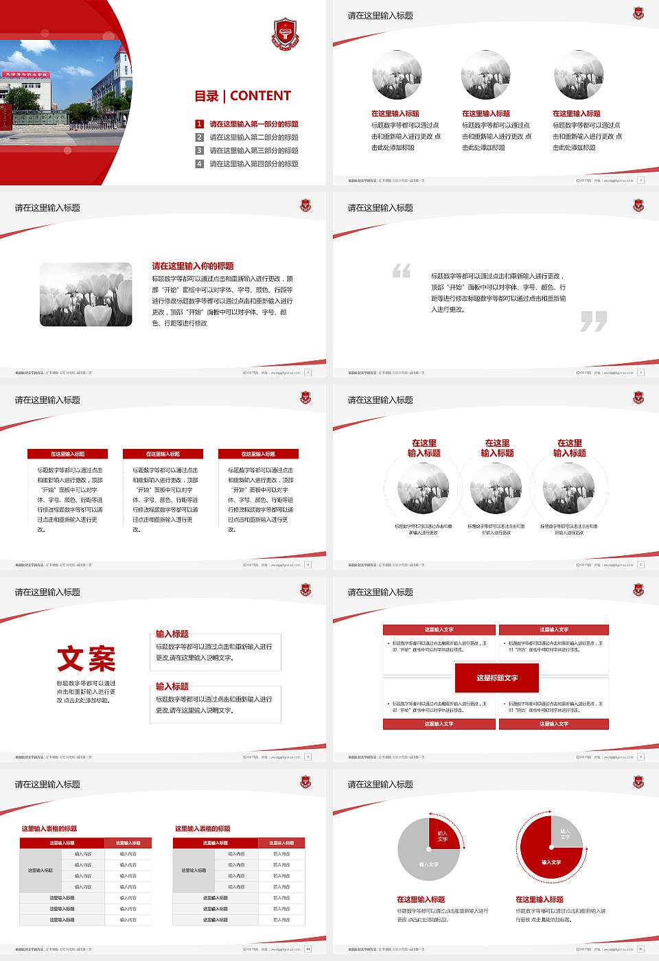 天津青年职业学院毕业论文答辩PPT模板下载16:9格式幻灯片预览图2