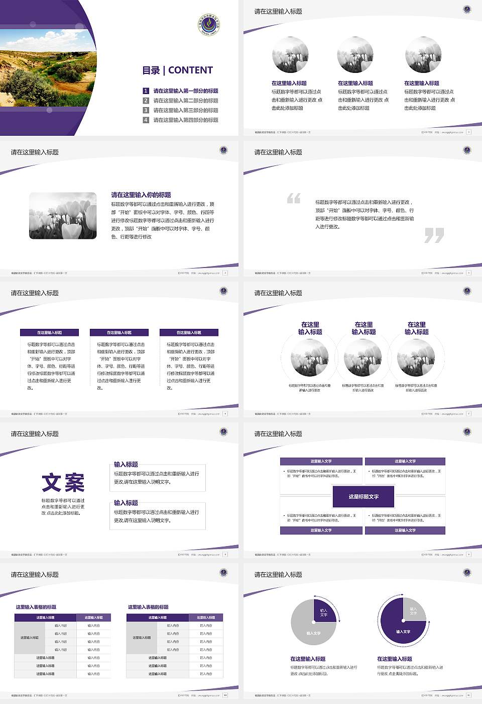 宁夏葡萄酒与防沙治沙职业技术学院毕业论文答辩PPT模板下载16:9格式幻灯片预览图2