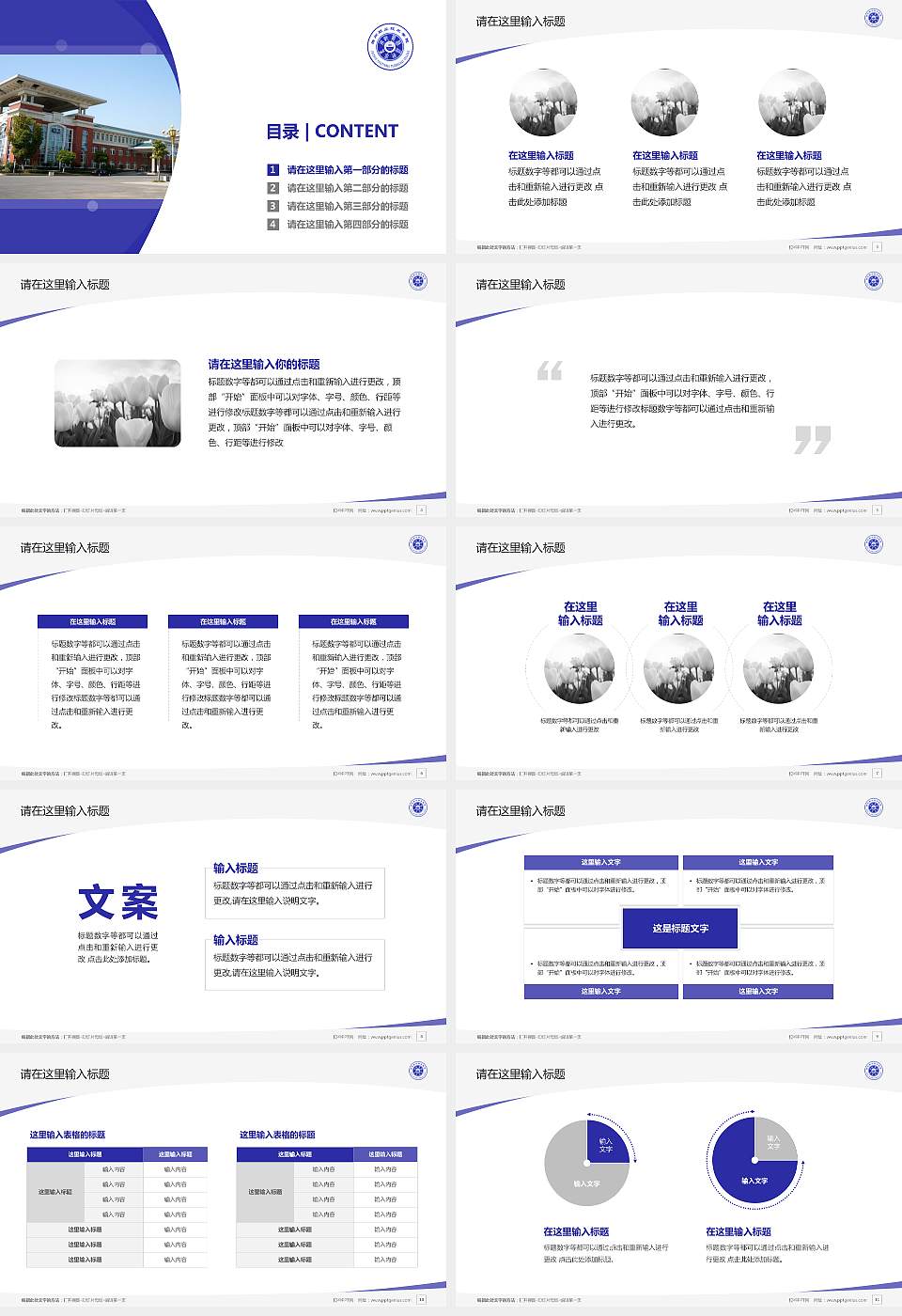 滁州职业技术学院毕业论文答辩PPT模板下载16:9格式幻灯片预览图2