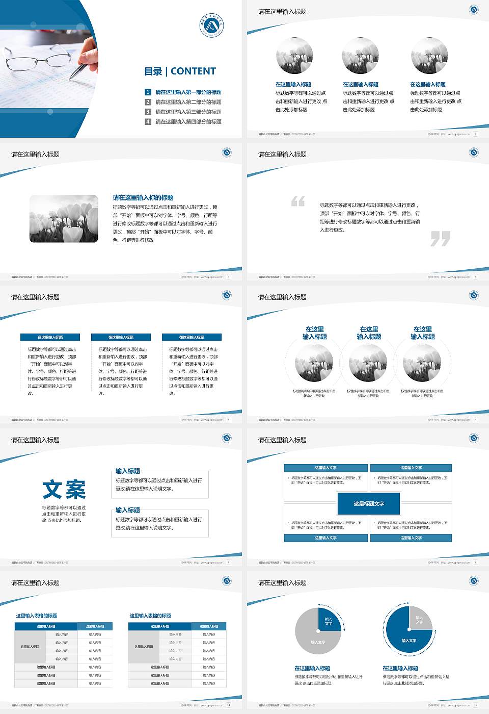 安徽审计职业学院毕业论文答辩PPT模板下载16:9格式幻灯片预览图2