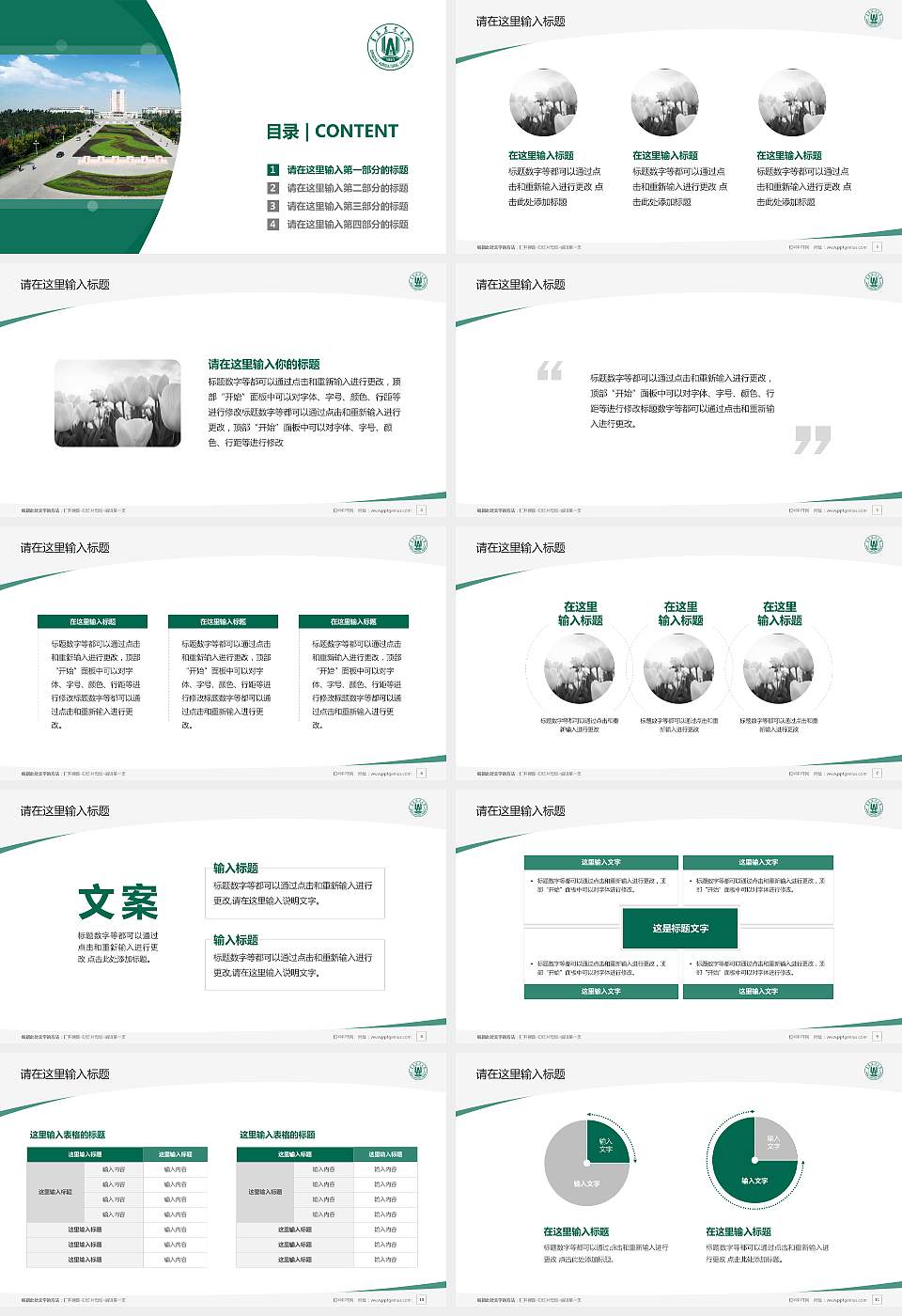 青岛农业大学毕业论文答辩PPT模板下载16:9格式幻灯片预览图2
