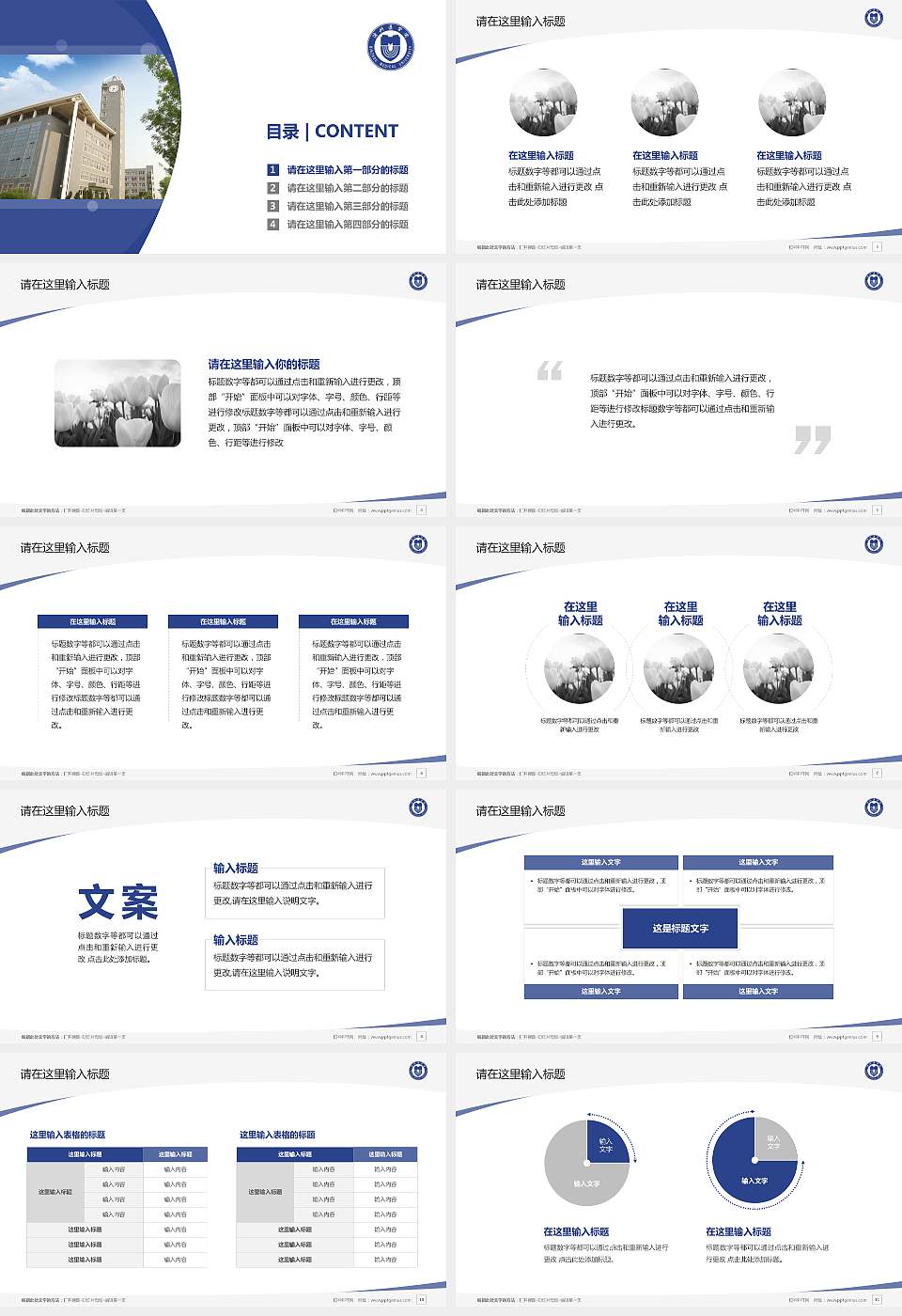 滨州医学院毕业论文答辩PPT模板下载16:9格式幻灯片预览图2