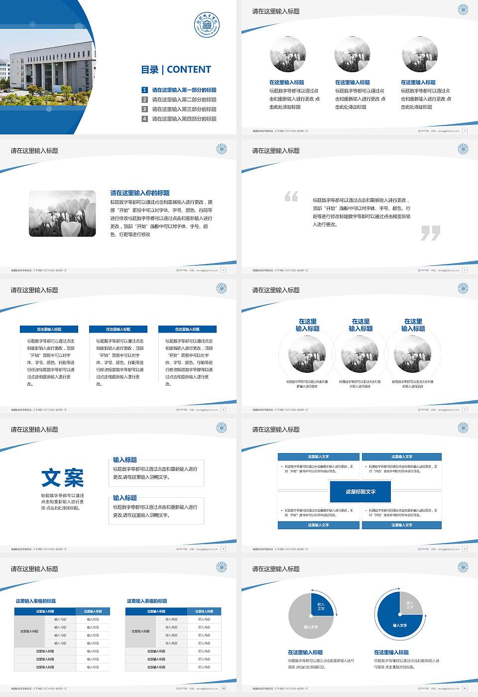 合肥城市学院毕业论文答辩PPT模板下载16:9格式幻灯片预览图2