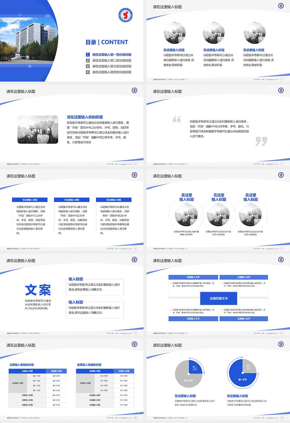 德州职业技术学院毕业论文答辩PPT模板下载16:9格式幻灯片预览图2