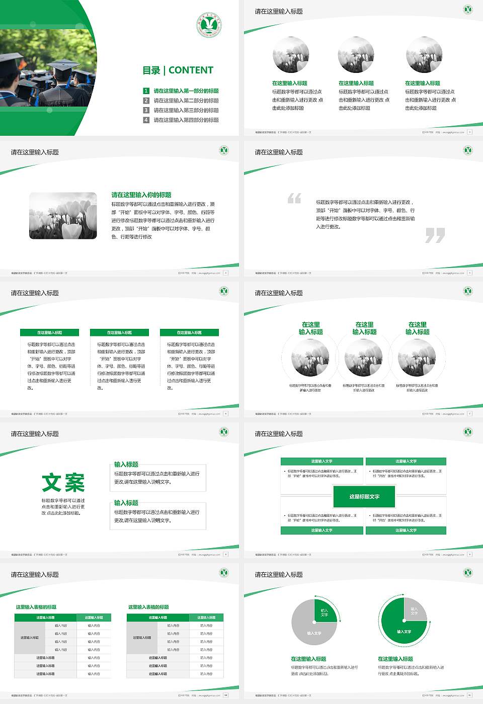 聊城职业技术学院毕业论文答辩PPT模板下载16:9格式幻灯片预览图2