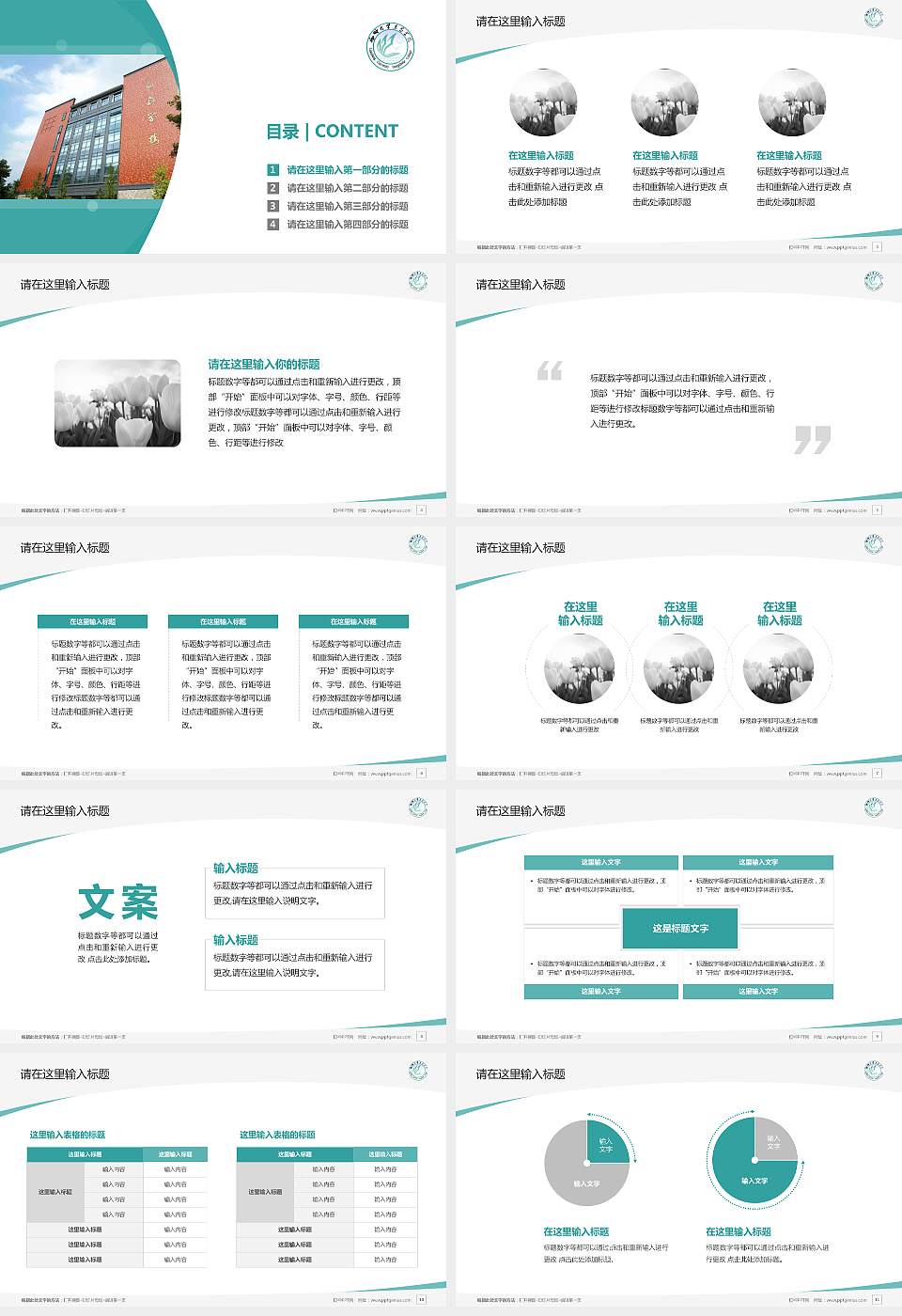 聊城大学东昌学院毕业论文答辩PPT模板下载16:9格式幻灯片预览图2